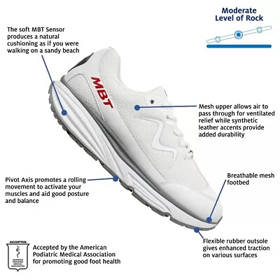 MBT Mens Sport 1 Walker (Long Distance Walking Shoe Light/Comfort 2 Colors) • $326.12