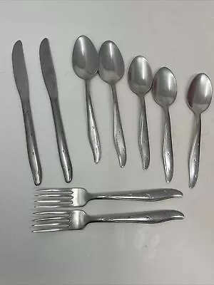 Mar-Crest CITATION Atomic Starburst Stainless Flatware 3 Star Set Of 9 • $16.99