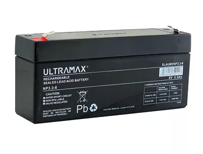 £14.99 • Buy Clu10 & Clu11 Clulite Torch Battery Ultramax Np3.2-6, 6v 3.2ah As 2.8ah & 3ah