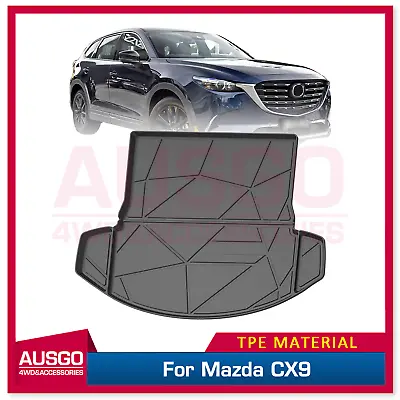 AUSGO 3D TPE Cargo Mat For Mazda CX9 CX-9 2016-Onwards Rear Boot Mat Trunk Mat • $64.39