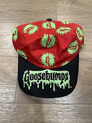 Vintage 90s Nickelodeon Goosebumps Sportsman Snapback Hat Horror Books • $38