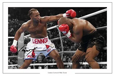 MIKE TYSON & LENNOX LEWIS Signed Autograph PHOTO Gift Signature Print BOXING  • £3.79