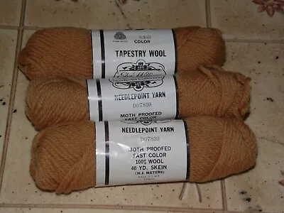 Lot Of 3 Elsa Williams 100% Wool Needlepoint Tapestry Yarn N303 Tan • $16