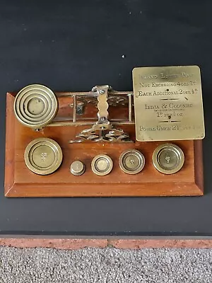 Antique Set Of Postal Scales By Sampson  Mordan & Co • $107.35