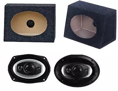 BOSS R94 6x9  500W Car Audio Speakers + 2) 6x9  Speaker Box Enclosures • $68.99