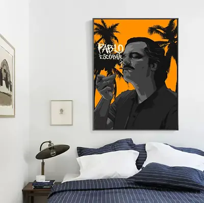 Pablo Escobar Canvas Poster: Gangster Wall Art For Stylish Living Room • $15.99