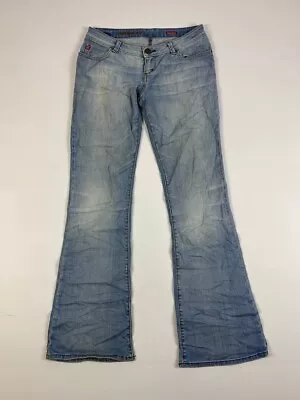 MISS SIXTY Extra Low TY Blue Wash Denim Bootcut Jeans Size 30 W28 • $33.96