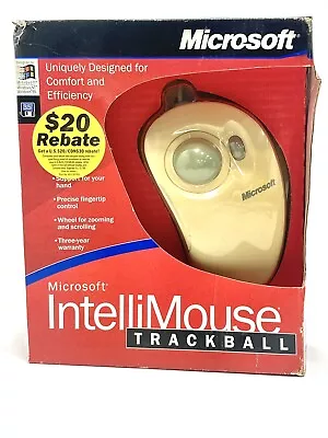 Vtg Microsoft IntelliMouse Trackball Mouse PS/2  New Sealed 1998 READ • $43