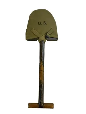 WW2 US Army T Handled Shovel With 1943 Dated Carrier • $175