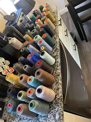 Huge 49 Lot Of Knitting Machine Yarn Cones Needlework Weaving Vintage Knit • $120