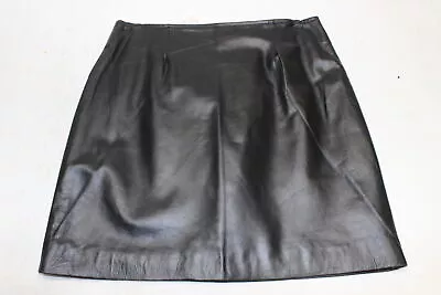 River Road Vegas Real Leather Skirt Size 7/8 Black *NEW* • $35