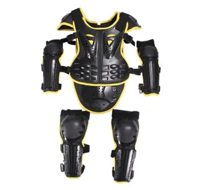 Kids Motorcycle Armor Suit Dirt Bike Chest Back Spine Protector Shoulder Arm Ebl • $40