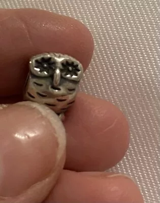 Genuine Pandora 925 Silver Owl Charm Used • £12