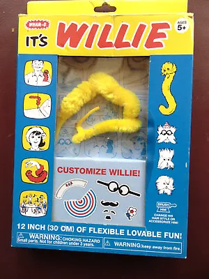 Wham-O It's Willie 12  Flexible Lovable Fun Vintage 5 + Up Fuzzy Toy 2013 NEW • $18.99