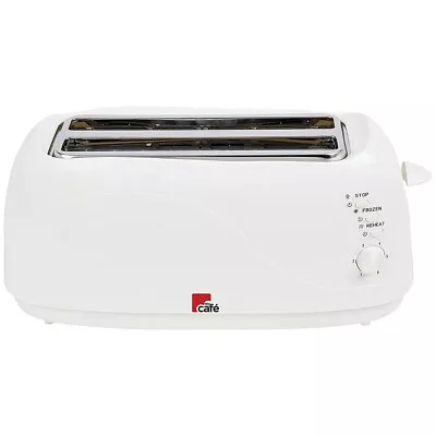 MyCafe MYC06870 4 Slice Toaster Reheat Defrost & Cancel Buttons White • £12.99