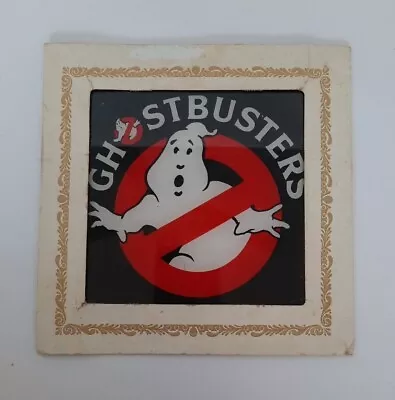 Vintage GHOSTBUSTERS Fair Glass Mirror Carnival Prize 80’s Size 6 X 6   • $29.99