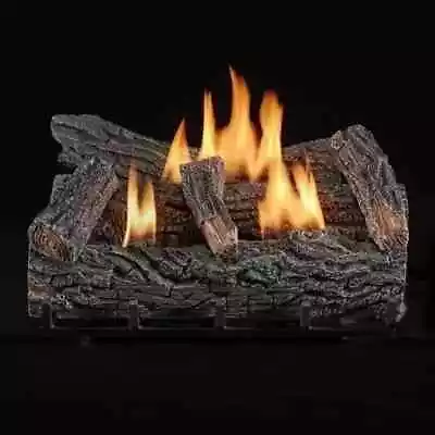 Duluth Forge Vent-Free Gas Fireplace Log Set 22  Ceramic 32000 BTU Thermostat • $235.19