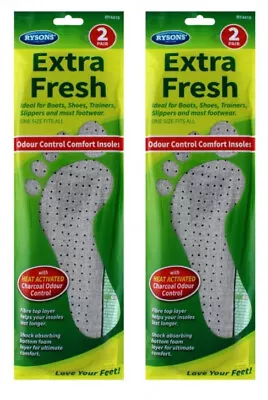 4 Pair Extra Fresh Shoe Insole Odour Eaters Simply Trim To Fit One Size • £5.95