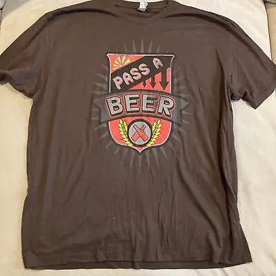 Awesome - NWOT - Jake Owen - Pass A Beer - Brown T Shirt - Men's Size XXL • $24.99
