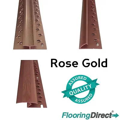 Rose Gold Carpet Tile Laminate Threshold Metal Cover Strip - Flooring Door Bar • £6.94