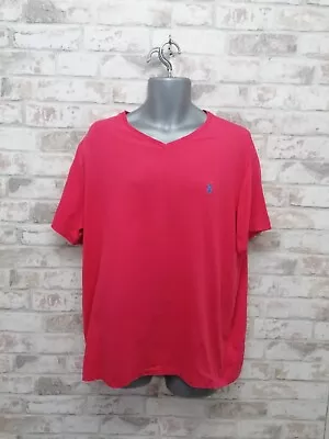 Ralph Lauren Mens Red T-Shirt Round Neck Short Sleeved Size XL • £12