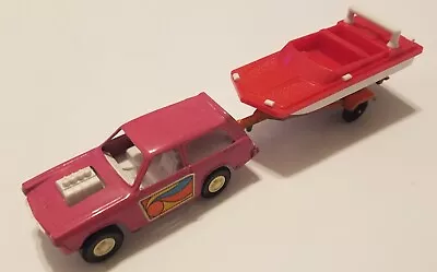 Vintage Tootsie Chevy Vega With Boat And Trailer.  1970's  Made In USA • $45