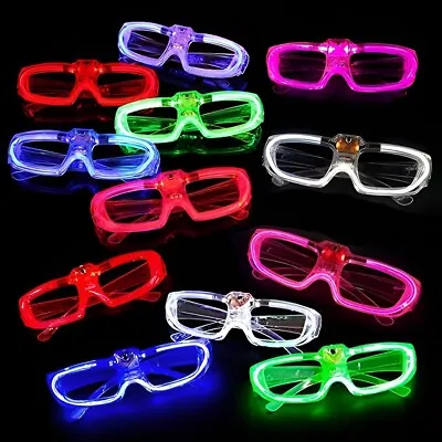 12 Frame LED Flashing Glasses Light Up Sunglasses Wedding Party Favor Packs • $14.50