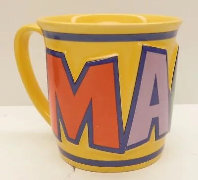 MACY'S Department Store 3D-Embossed GHA Heavy Coffee Mug Yellow • $10.99