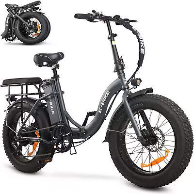 7 Speed 20'' E-bike 750W Electric Folding Bike Bicycle Fat Tire City E-bike 36V • $721.99