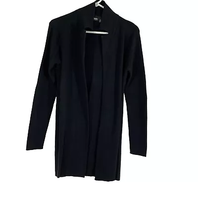 Mossimo Womens Black Long Sleeve Collared Tight Knitted Cardigan Sweater Size M • $13.59