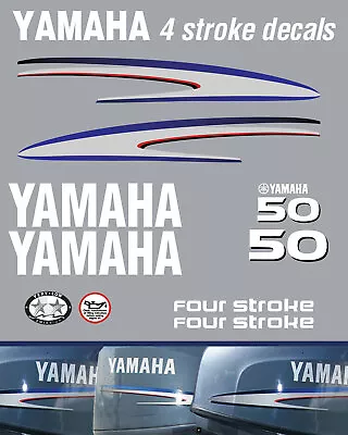 YAMAHA 50hp 4 Stroke Outboard Decals • $86.90