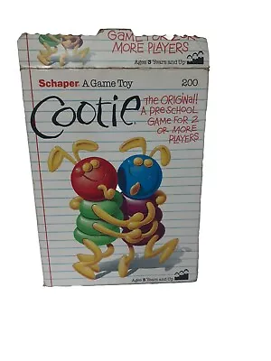 VINTAGE Original Cootie Game By  Schaper 1984 Kids Children's 80's • $20