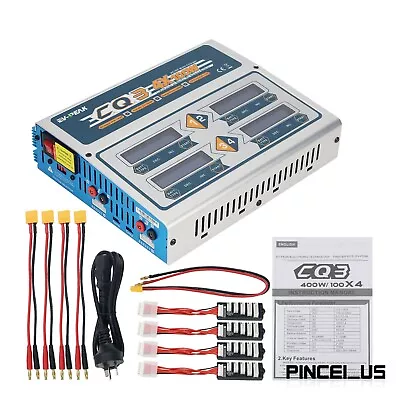 EV-PEAK CQ3 100W 10A 1-6S Battery Balance Charger F/ LiPo LiFe NiMH NiCd Battery • $379.18