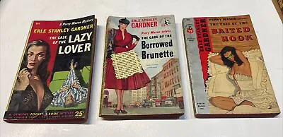Pocket Book Lot Of 3 Vintage Perry Mason Erle Stanley Gardner #414856909 • $12.95