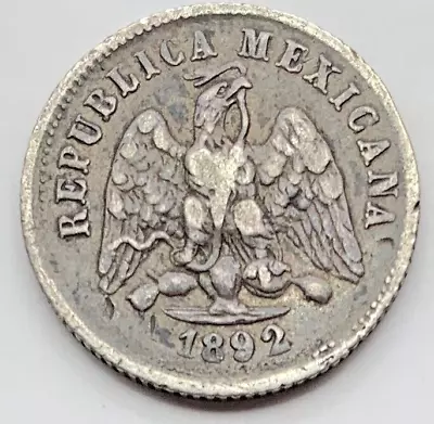 1892 Silver .903 Mexico 10 Centavos - Mexican GoR 10 Centavos - Free Shipping • $19.75