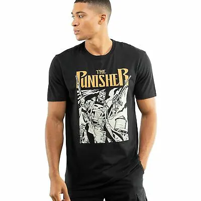 Official Marvel Mens Punisher Dual Guns T-shirt Black S - XXL • £13.99