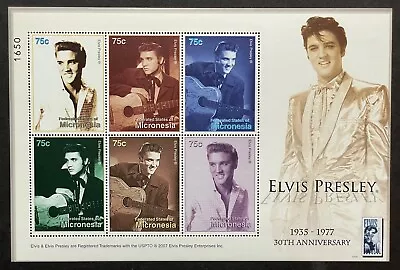 MICRONESIA 30th ANNV OF THE DEATH OF ELVIS PRESLEY STAMPS 2007 MNH THE KING #741 • $10.24