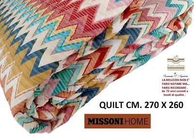 Quilt - Bedspread Missoni Cms. 270 X 260 Iconic Zig-Zag • $577.43