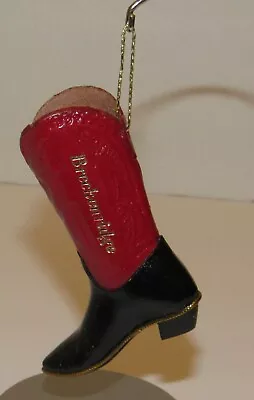 Mini Breckenridge Leather Cowboy Boot Christmas Ornament Miniature • $19.99