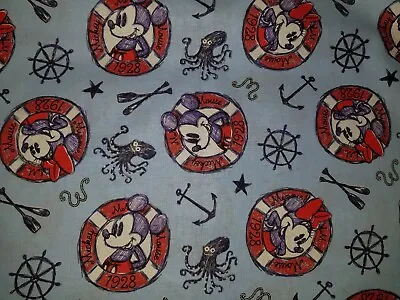 Lined Window Valance 42x12 Nautical Sail Boat Anchor Mickey Minnie Mouse Disney • $16.99