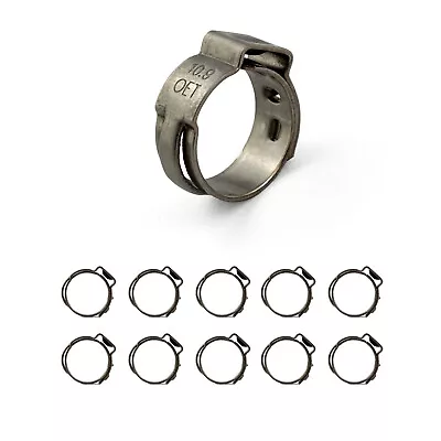 Oetiker Stainless Single Ear Clamps - Stepless - 9.2 - 10.9mm - 10 Pack • $21.95