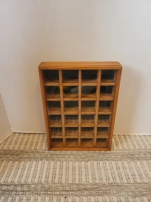 Vintage Wood & Glass Shadow Box Mini Shelf Frame TANNERY LANE CO INC WI #6421B 5 • $50