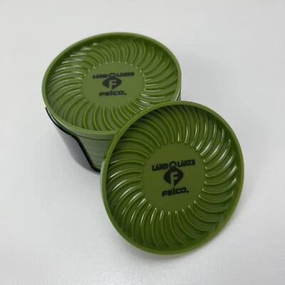 £14.25 • Buy Vintage Ritepoint Coasters Set Of 8 Plastic Land O Lakes Felco Green Caddie