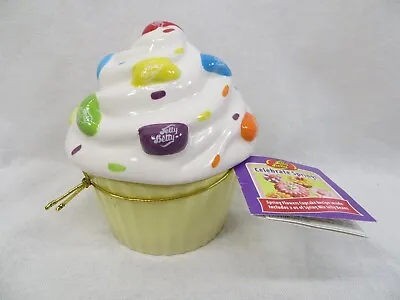 £7.21 • Buy Jelly Belly Collectibles 2010 Ceramic Cupcake Jelly Bean Dish Trinket Jar New!