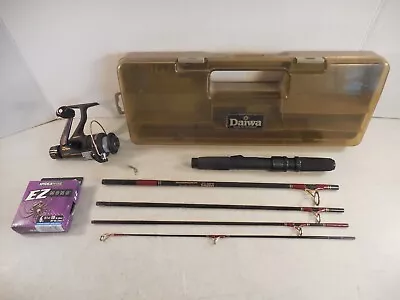 Vtg 80's Daiwa AG750A Graphite Travel Fishing Kit MINISPIN MSG-59S ROD CLEAN* • $32.50