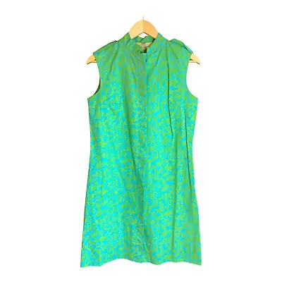 Horrockses Fashions Turquoise Patterned Sleeveless Dress UK Size 16 • £165