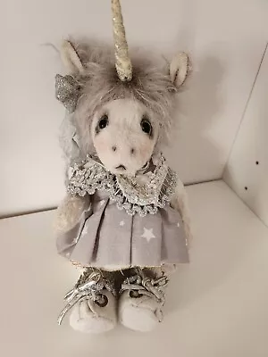 Handmade Artist Bear Grey Unicorn • £60