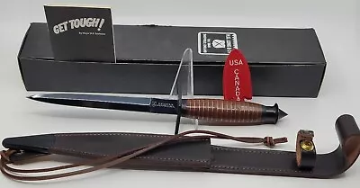 $699.99 • Buy Vintage V42 Style Sheffield Made Stiletto Knife Dagger & Scabbard H.g. Long
