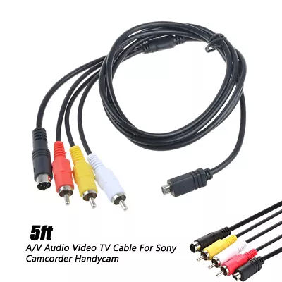 AV A/V Video Audio TV Cable Cord Lead For Sony Handycam Camcorder VMC-15 FS 15FS • $8.99