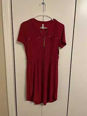 NWT! PerSeption Concept Red Zip Up Dress • £5.84